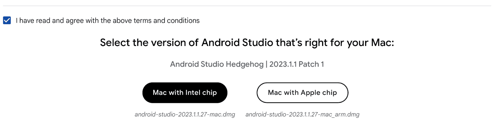 Android Studio Mac Downloads