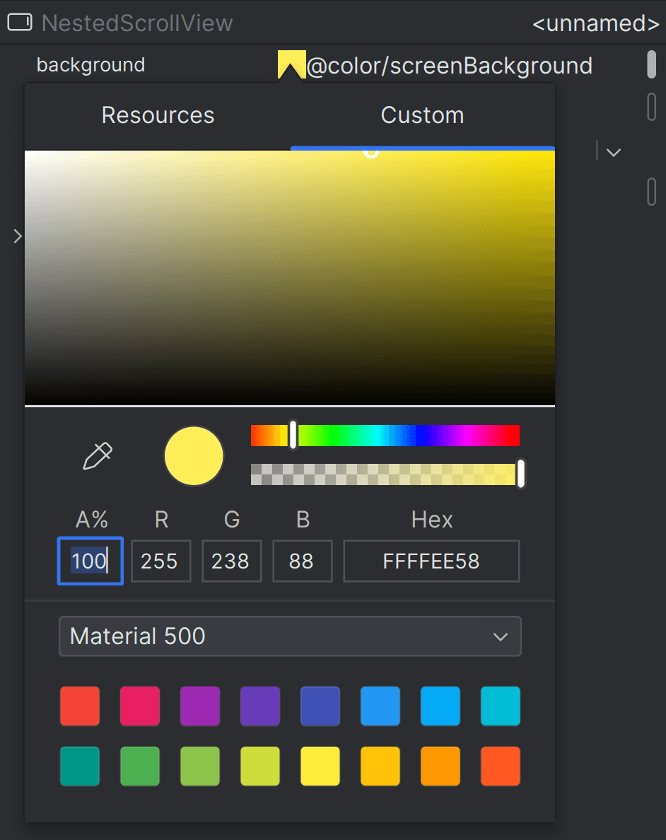 Custom color picker