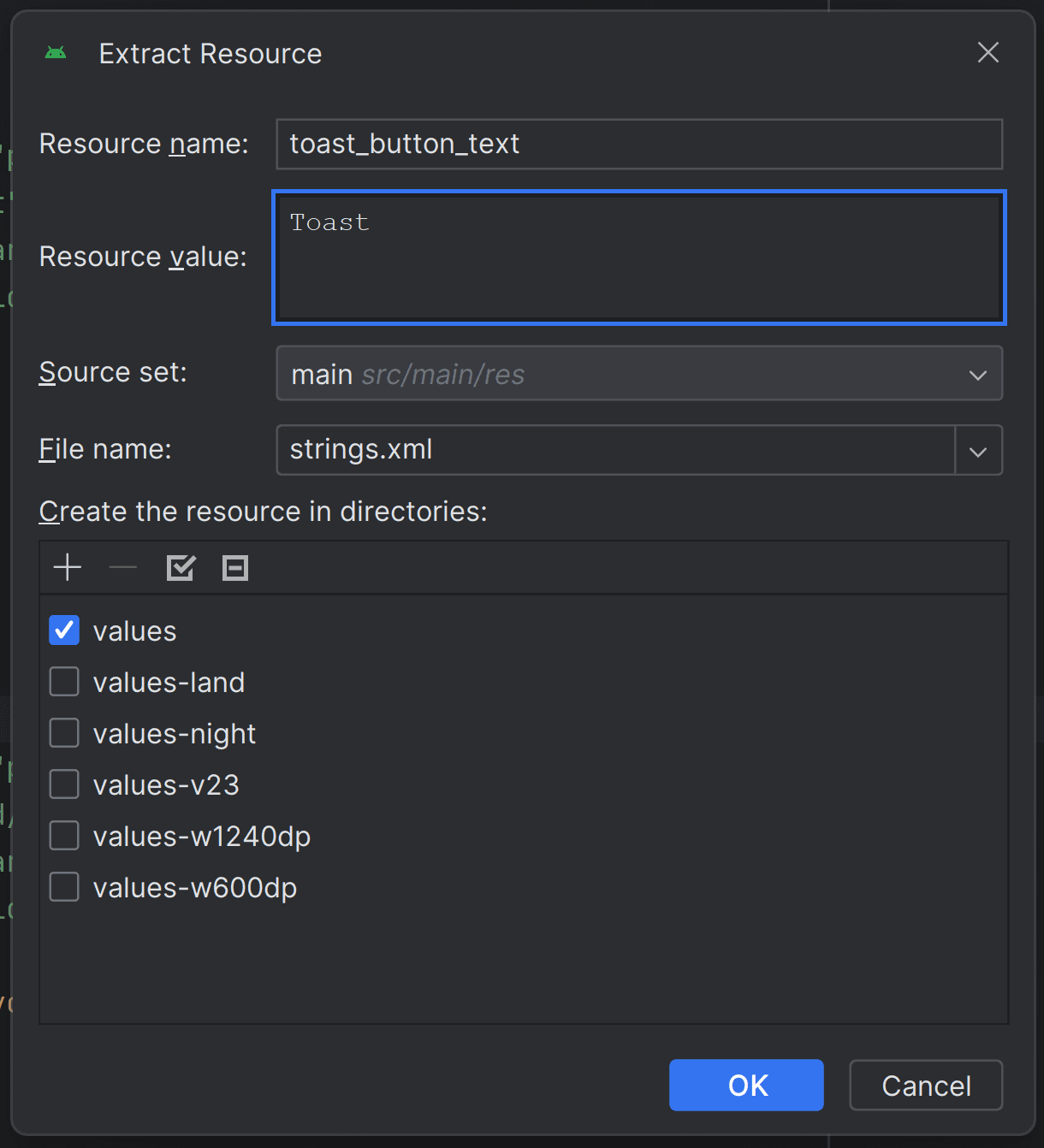 Extract string resource